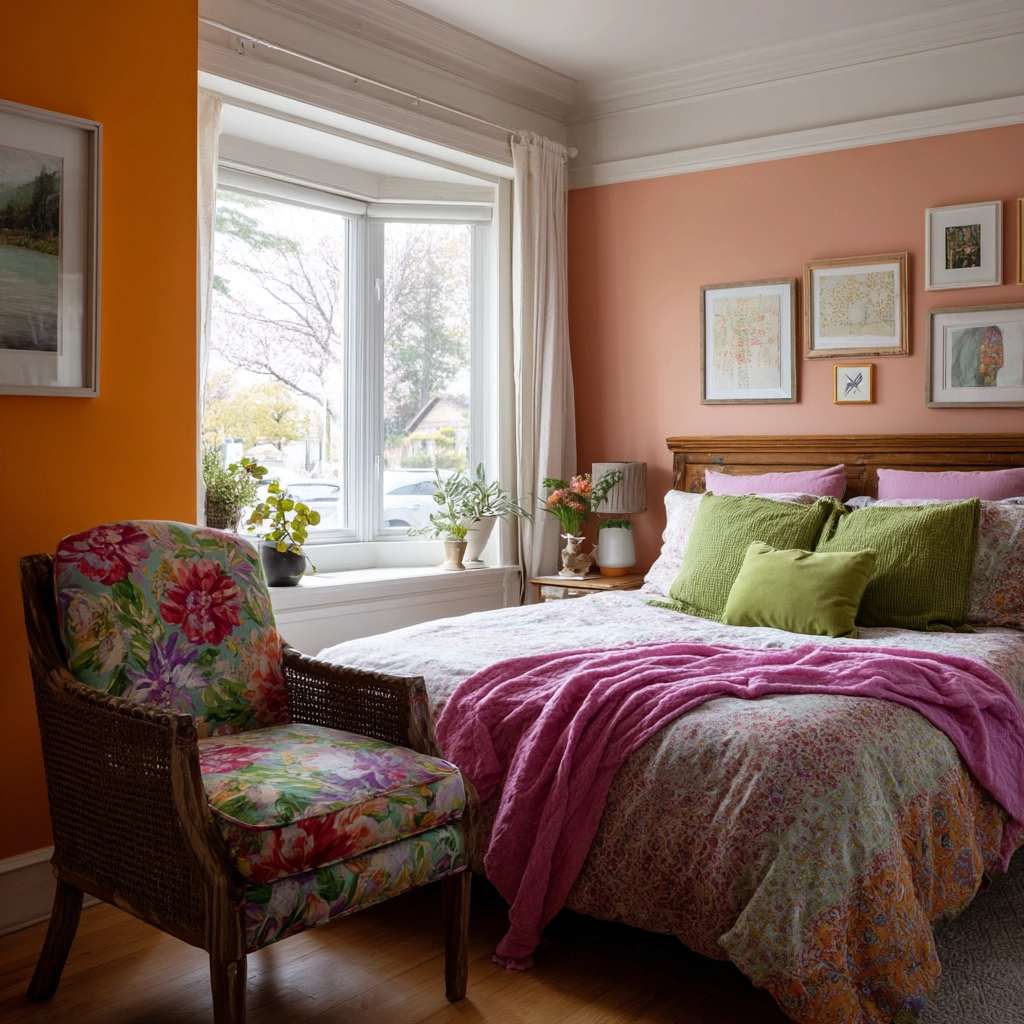 colorful eclectic bedroom 30