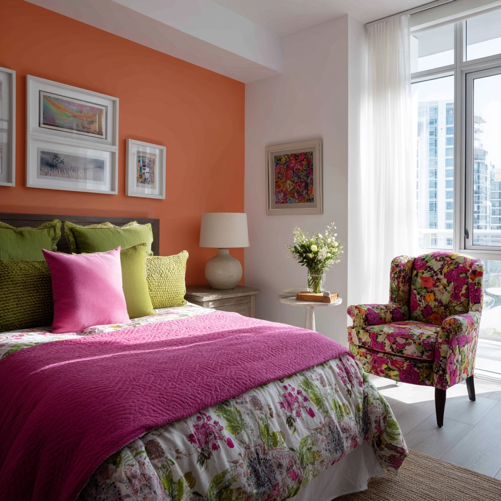 colorful eclectic bedroom 32