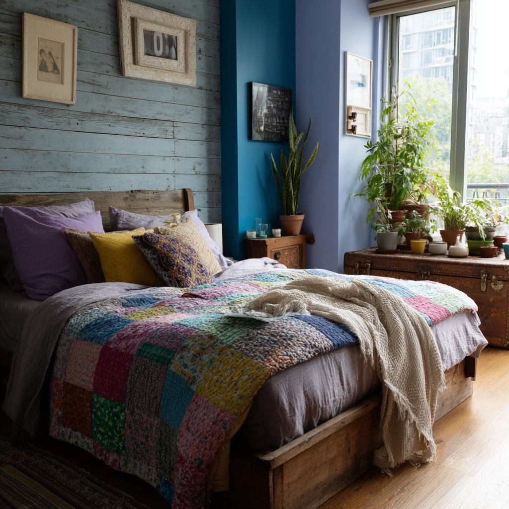 colorful eclectic bedroom 33