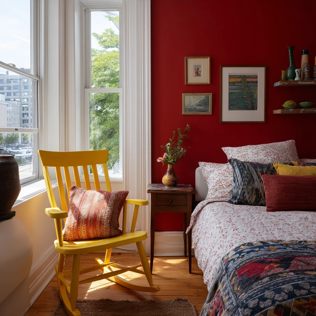 colorful eclectic bedroom 37
