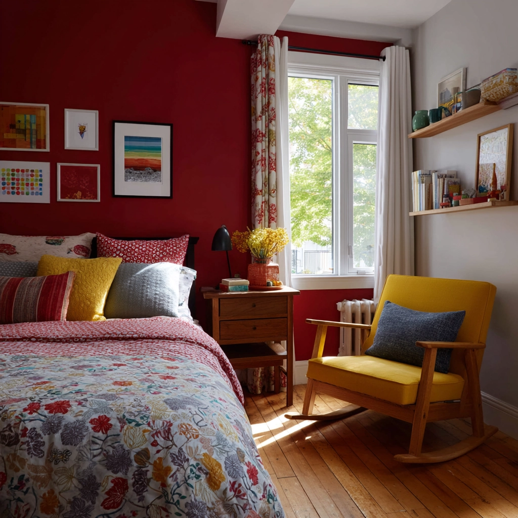 colorful eclectic bedroom 38