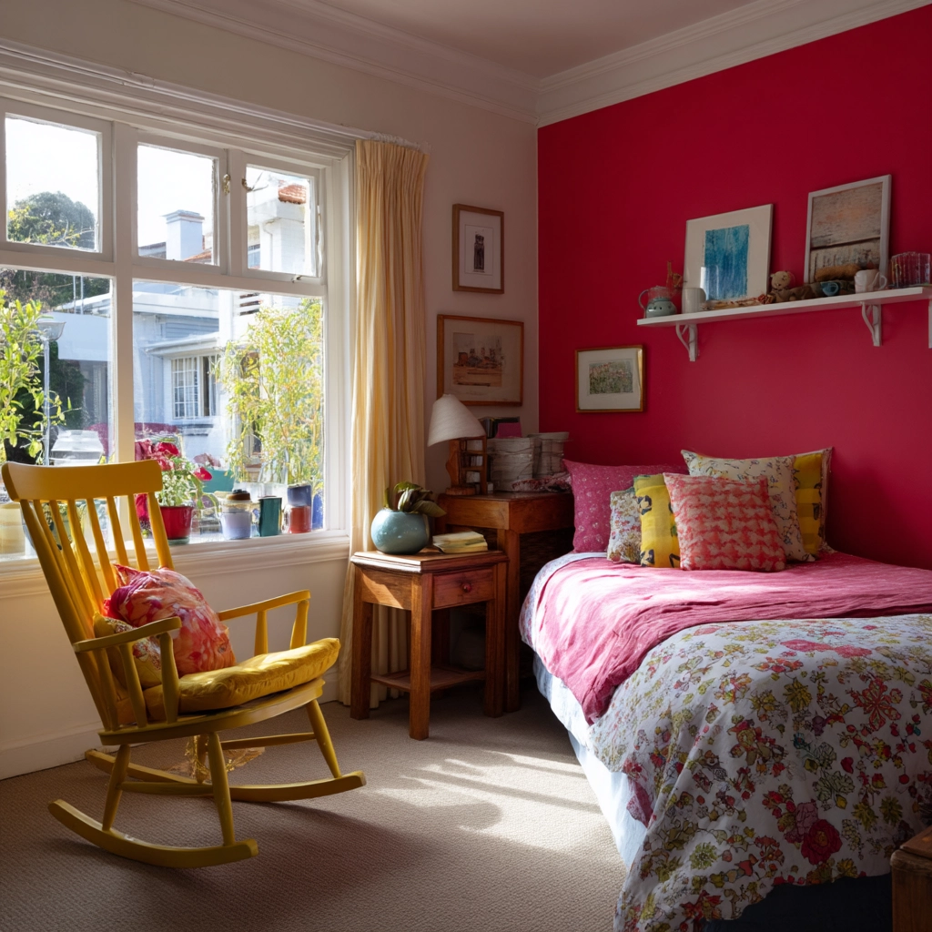 colorful eclectic bedroom 40