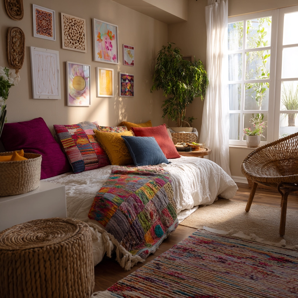 colorful eclectic bedroom 5