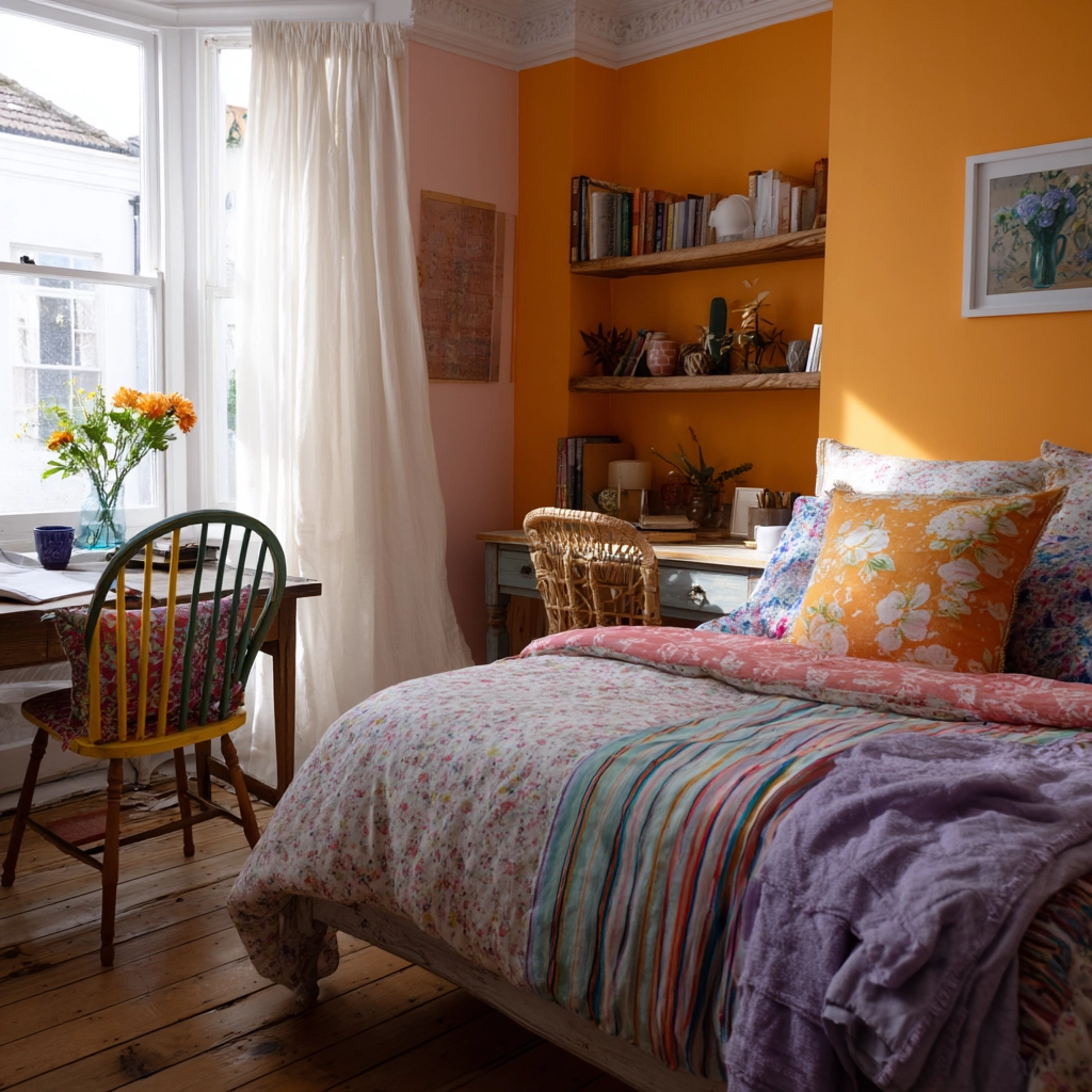 colorful eclectic bedroom 50
