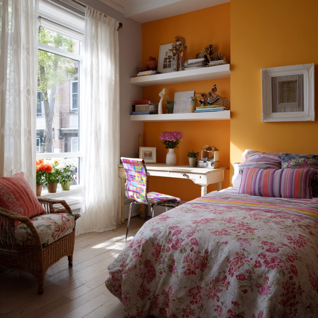 colorful eclectic bedroom 51