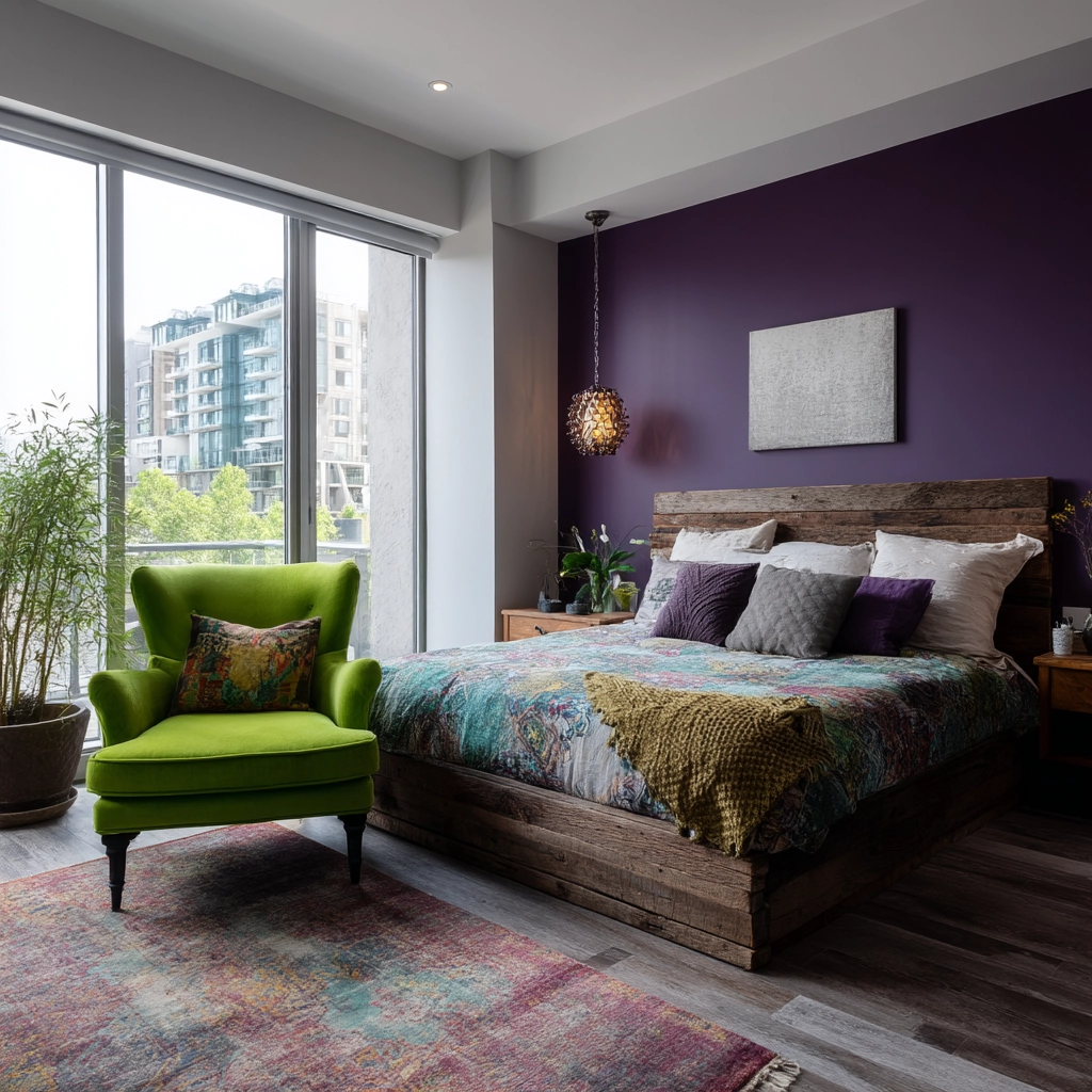 colorful eclectic bedroom 53