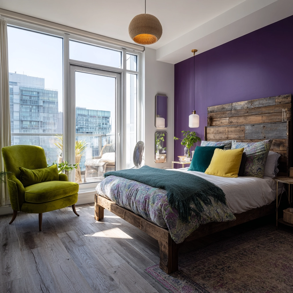 colorful eclectic bedroom 54