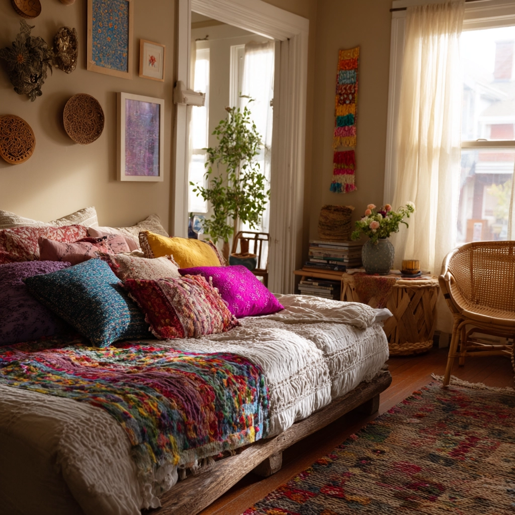 colorful eclectic bedroom 6