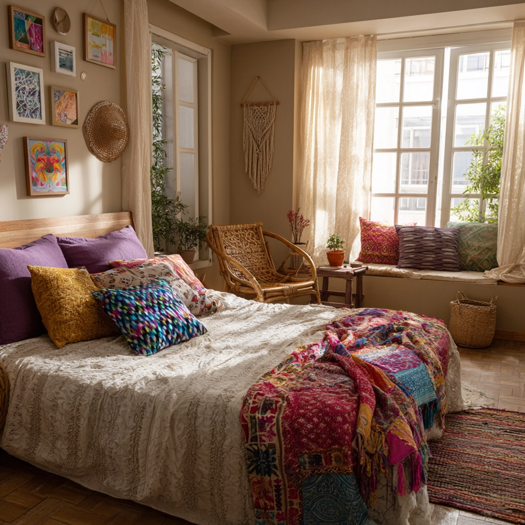 colorful eclectic bedroom 7