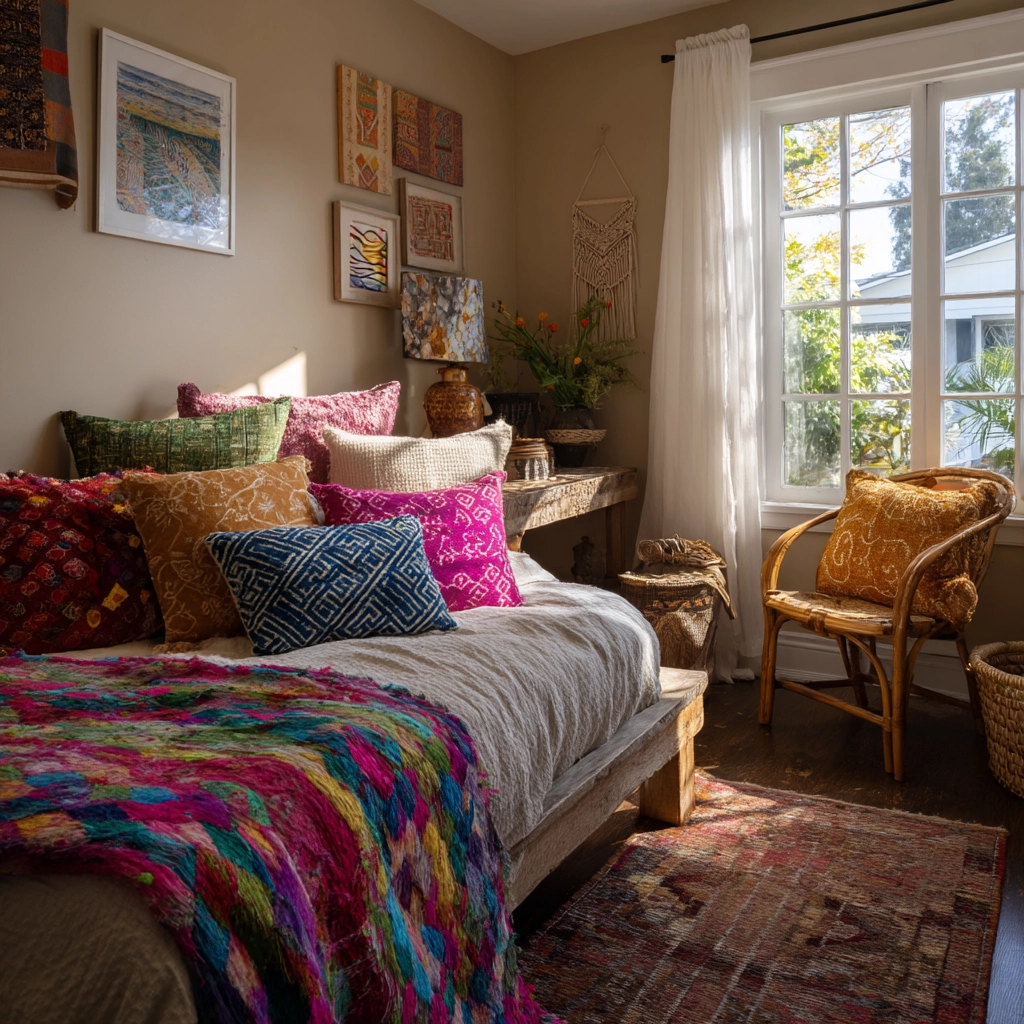 colorful eclectic bedroom 8
