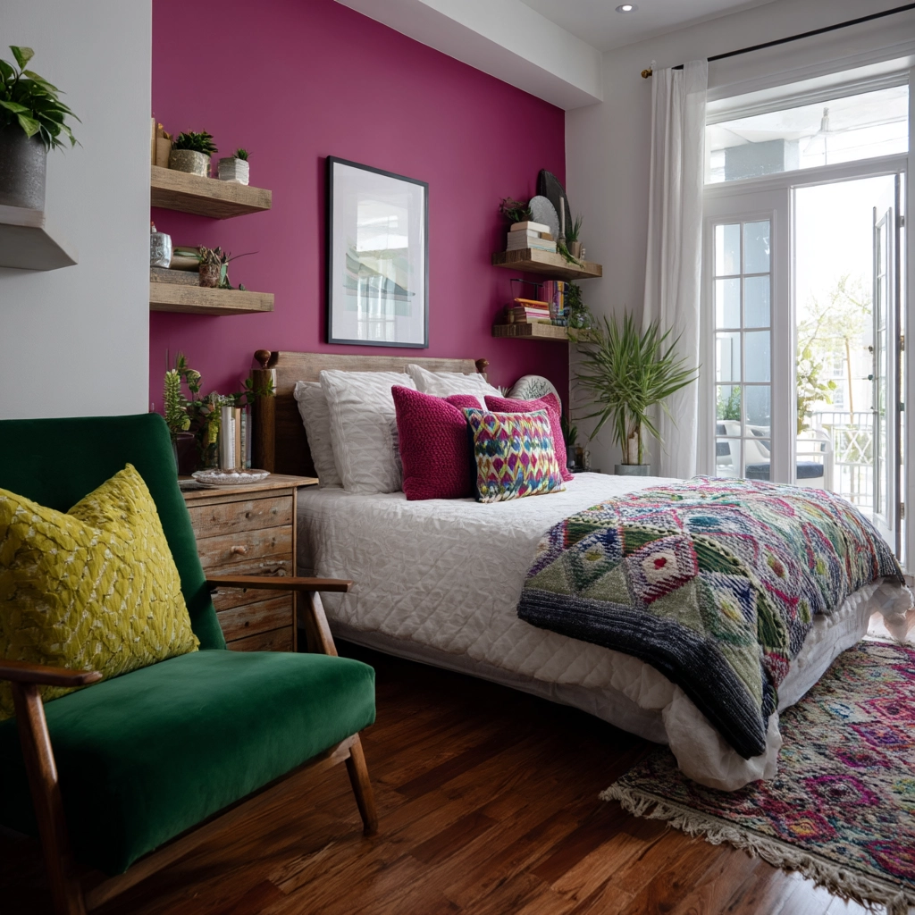 colorful eclectic bedroom 9
