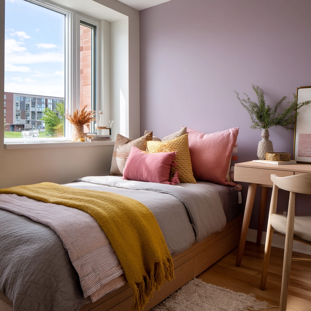 colorful minimalist bedroom 10