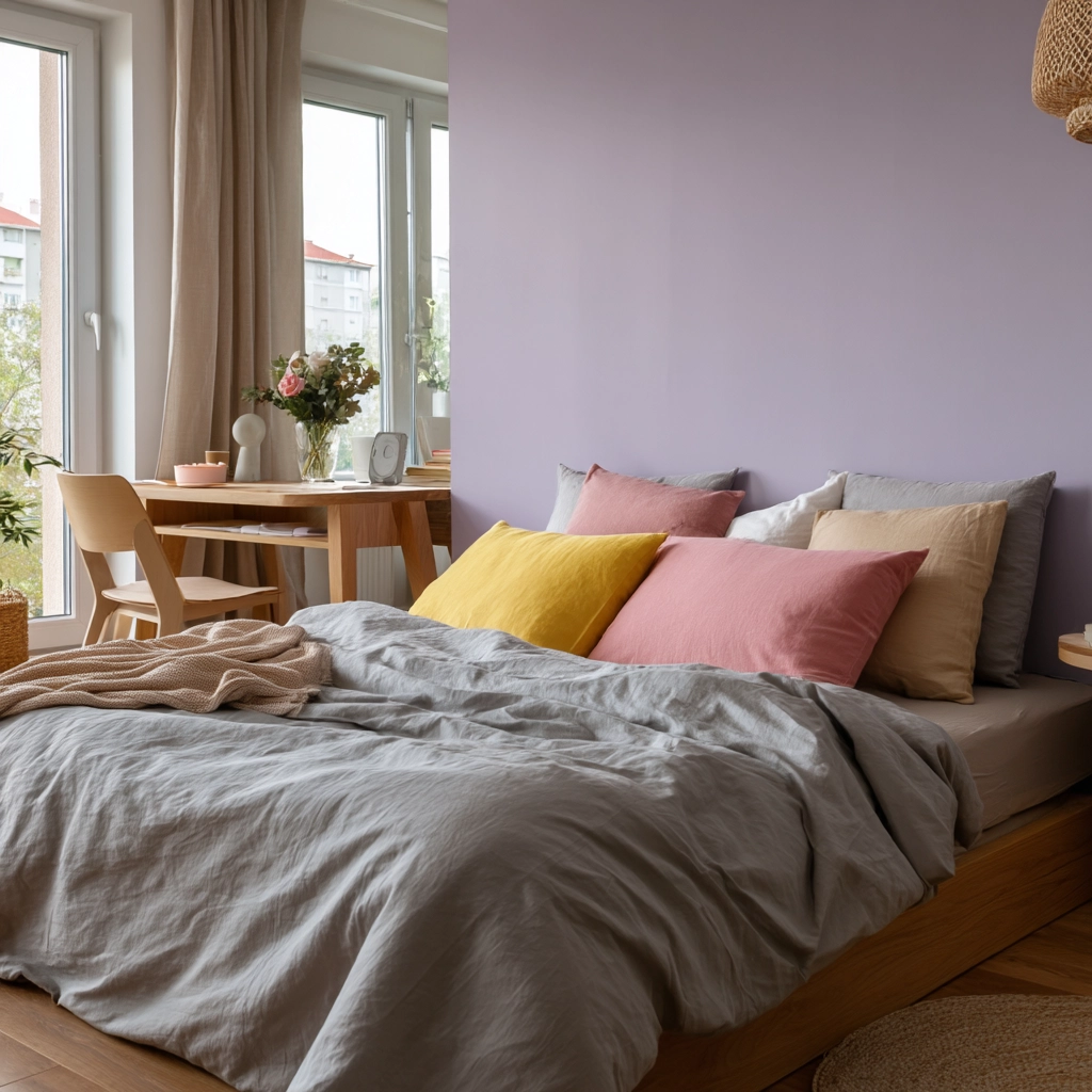 colorful minimalist bedroom 11