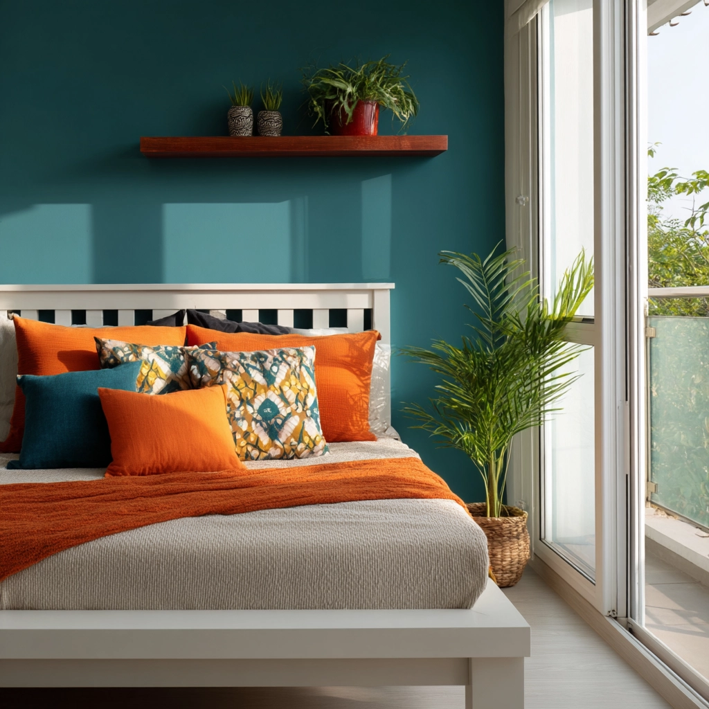 colorful minimalist bedroom 17