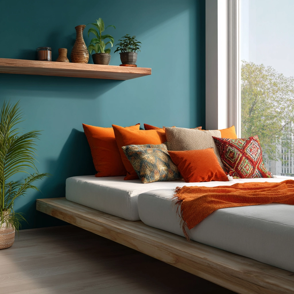 colorful minimalist bedroom 20