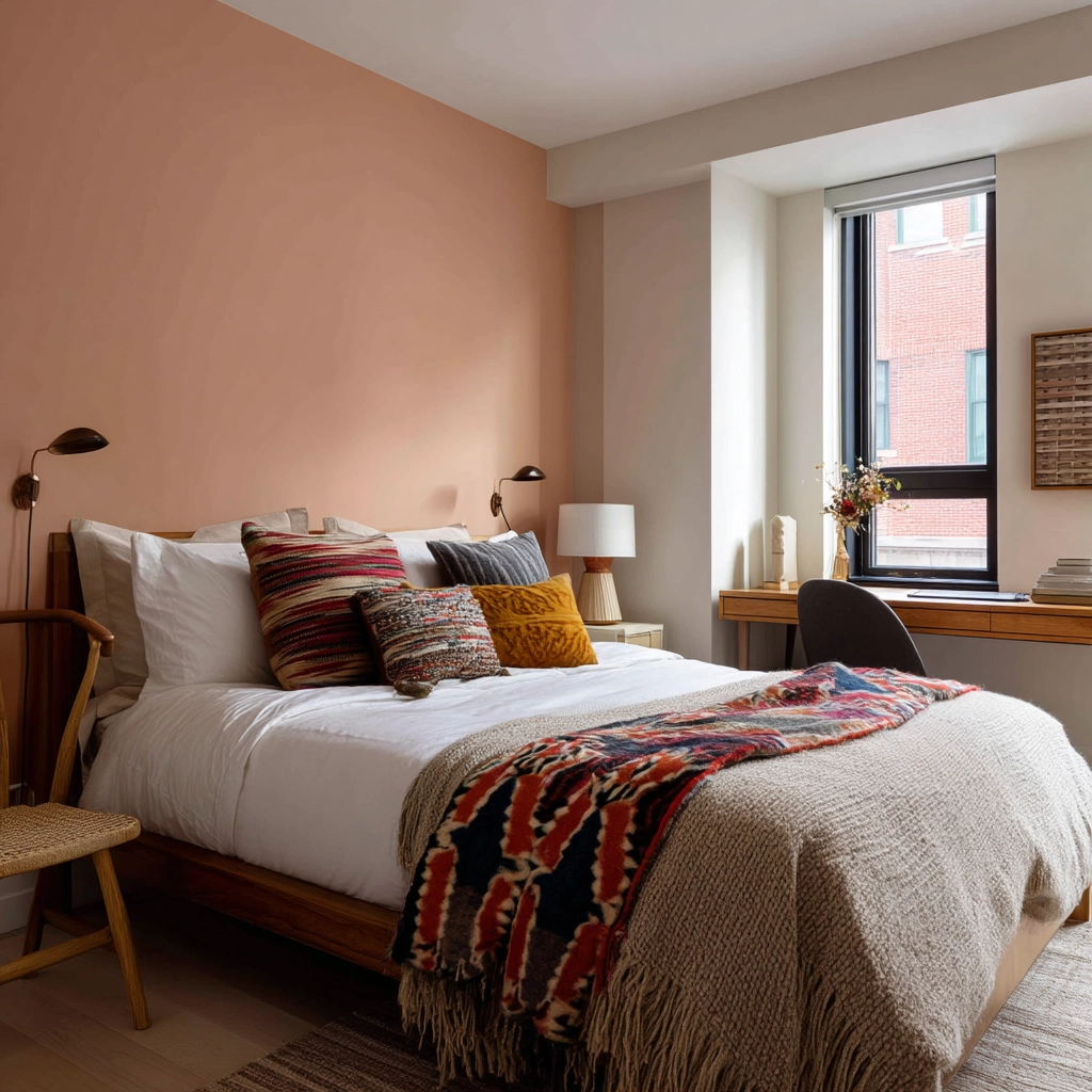 colorful minimalist bedroom 26
