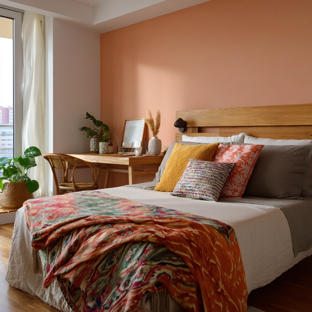 colorful minimalist bedroom 28