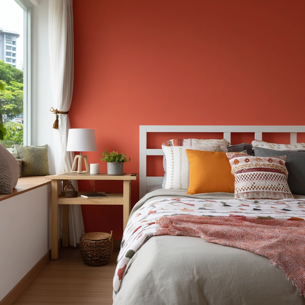 colorful minimalist bedroom 29