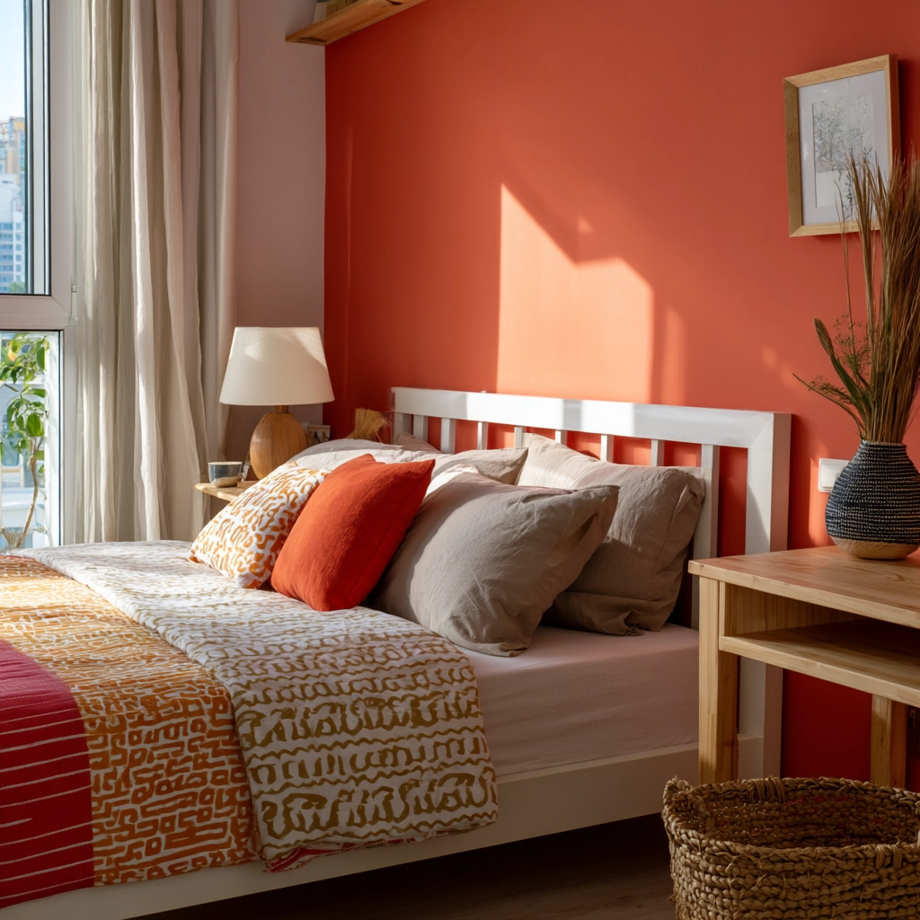 colorful minimalist bedroom 30
