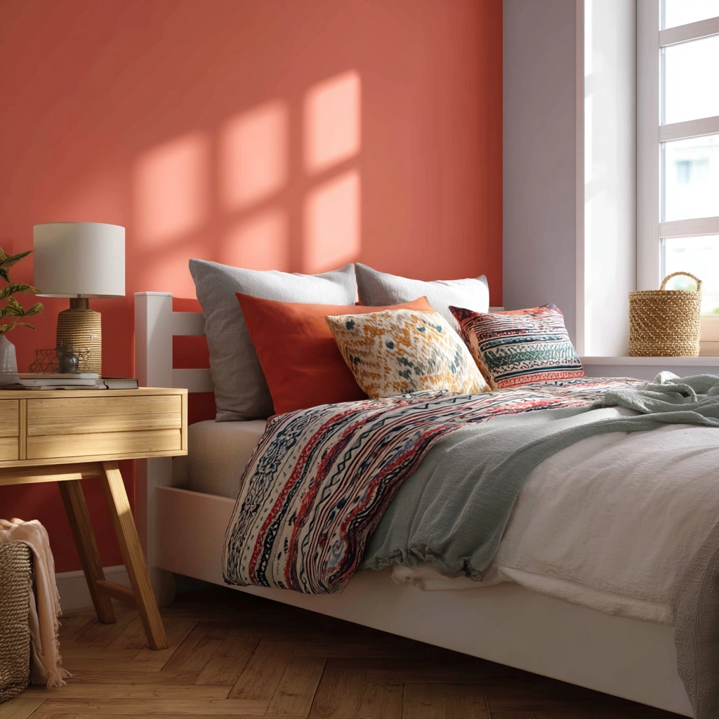 colorful minimalist bedroom 31