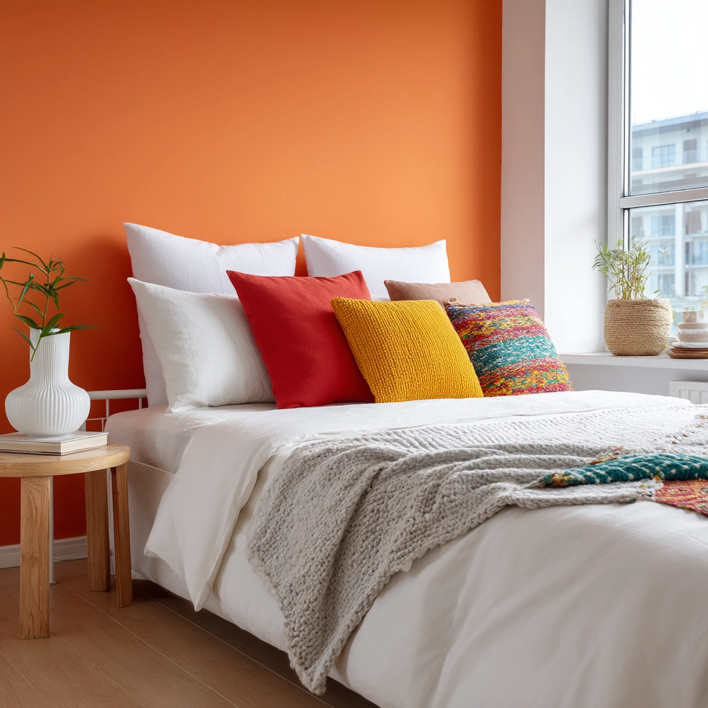 colorful minimalist bedroom 54