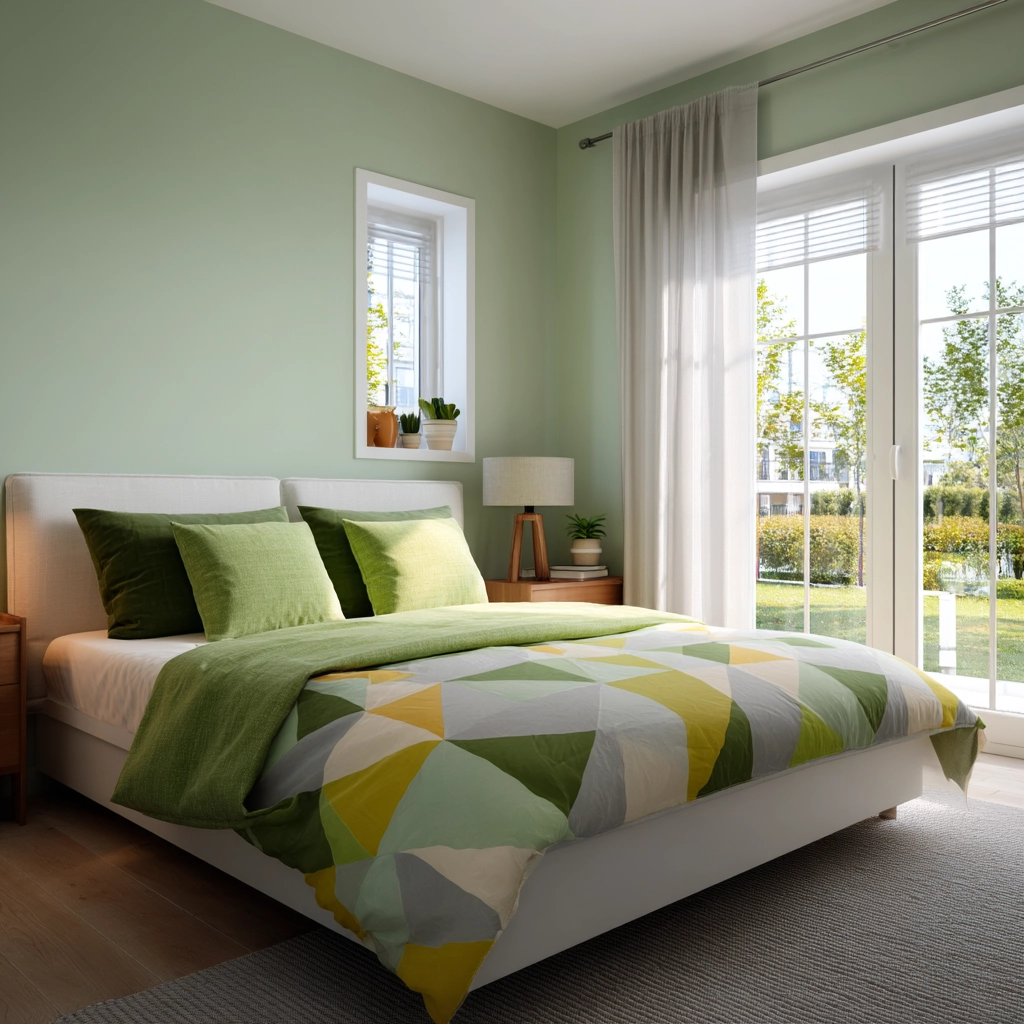 colorful minimalist bedroom 6