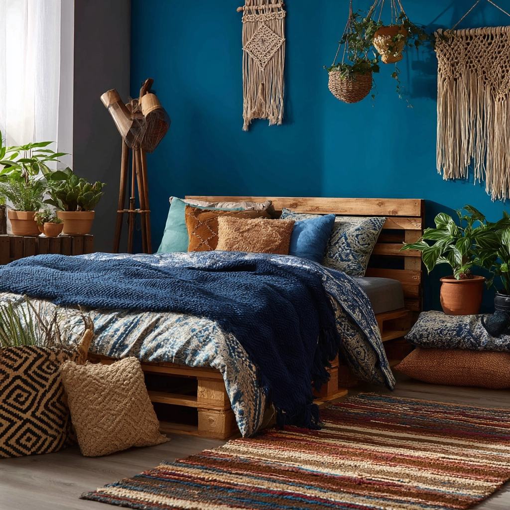 cozy bedroom blue 11