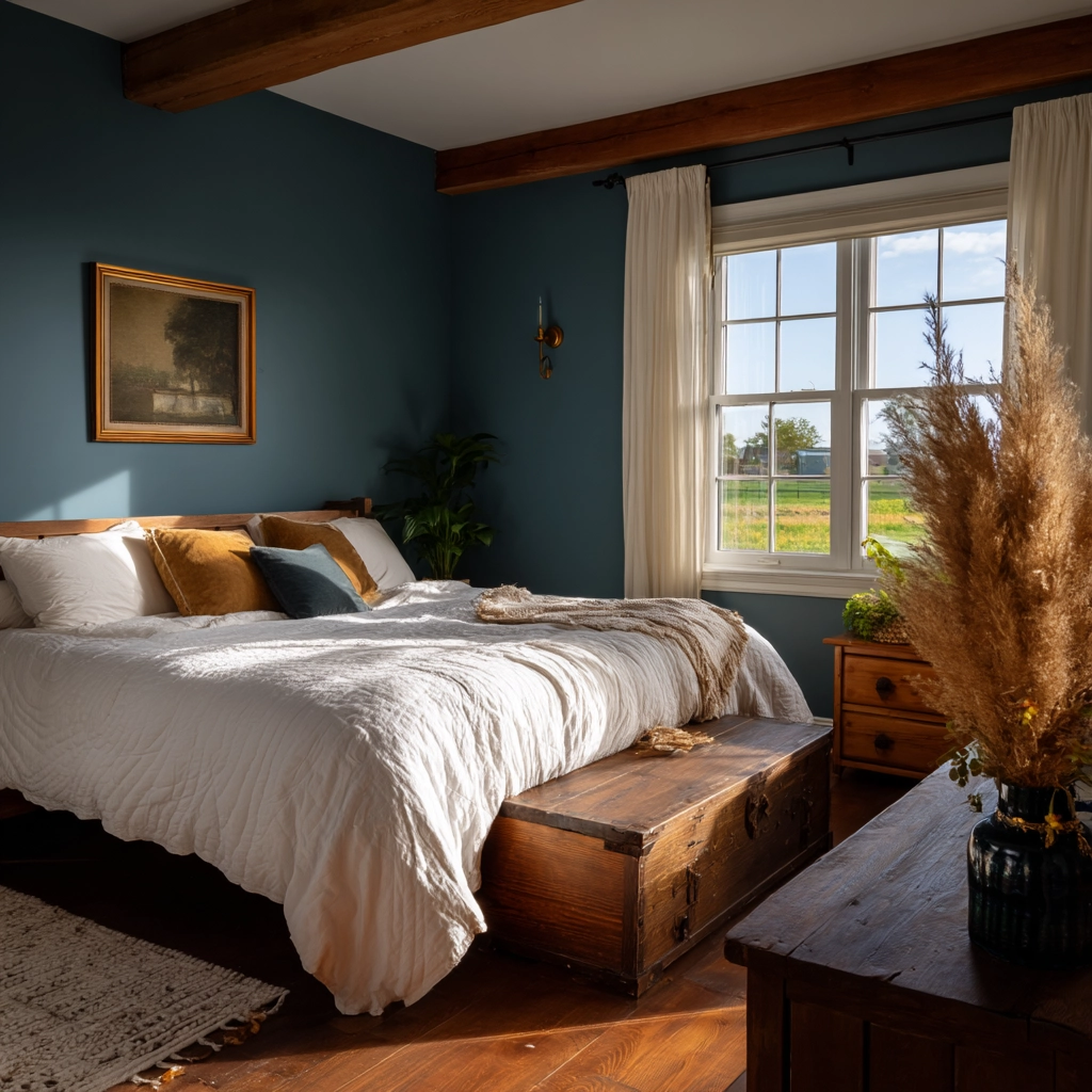 cozy bedroom blue 20