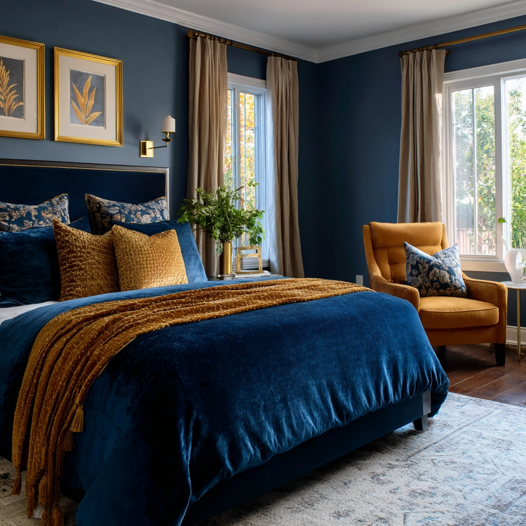 cozy bedroom blue 21