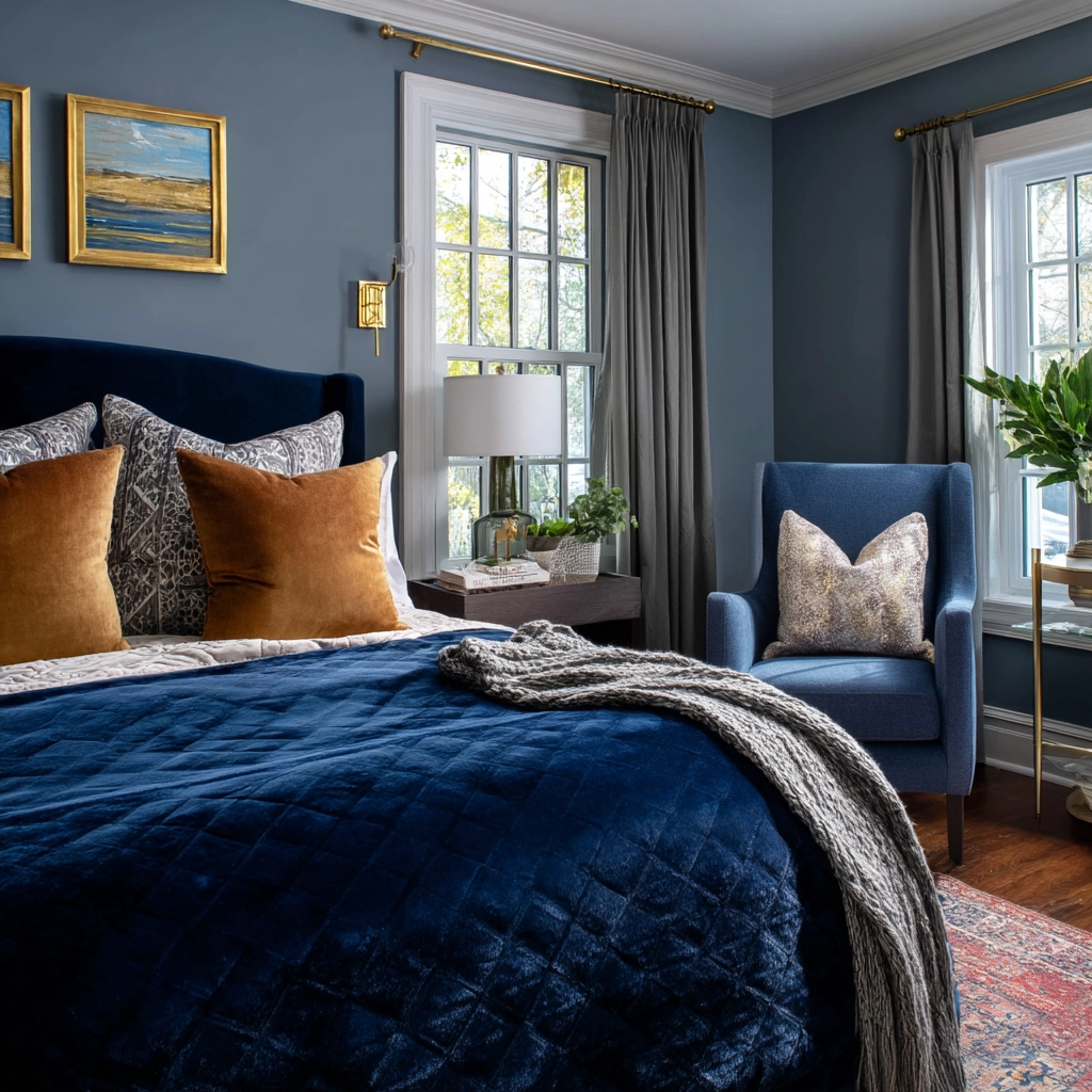 cozy bedroom blue 22