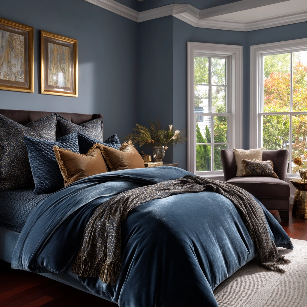 cozy bedroom blue 24