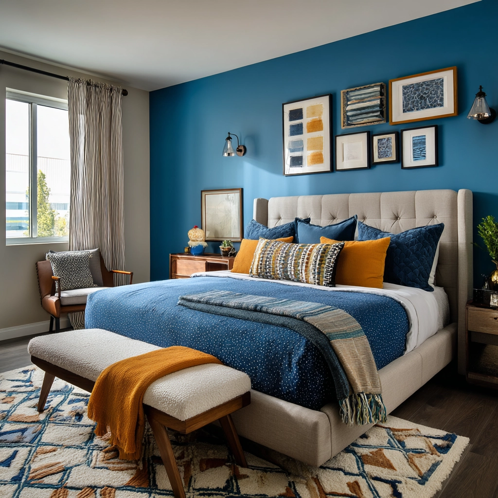 cozy bedroom blue 25