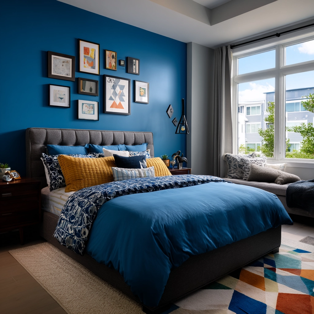cozy bedroom blue 26