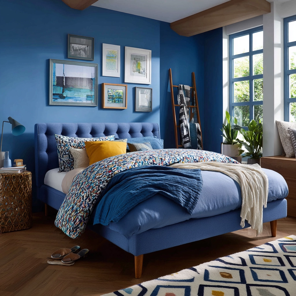 cozy bedroom blue 28