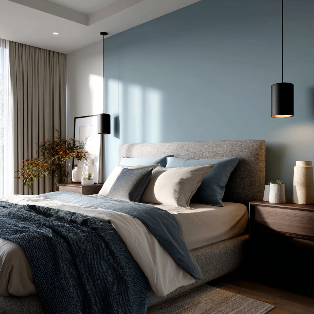 cozy bedroom blue 35
