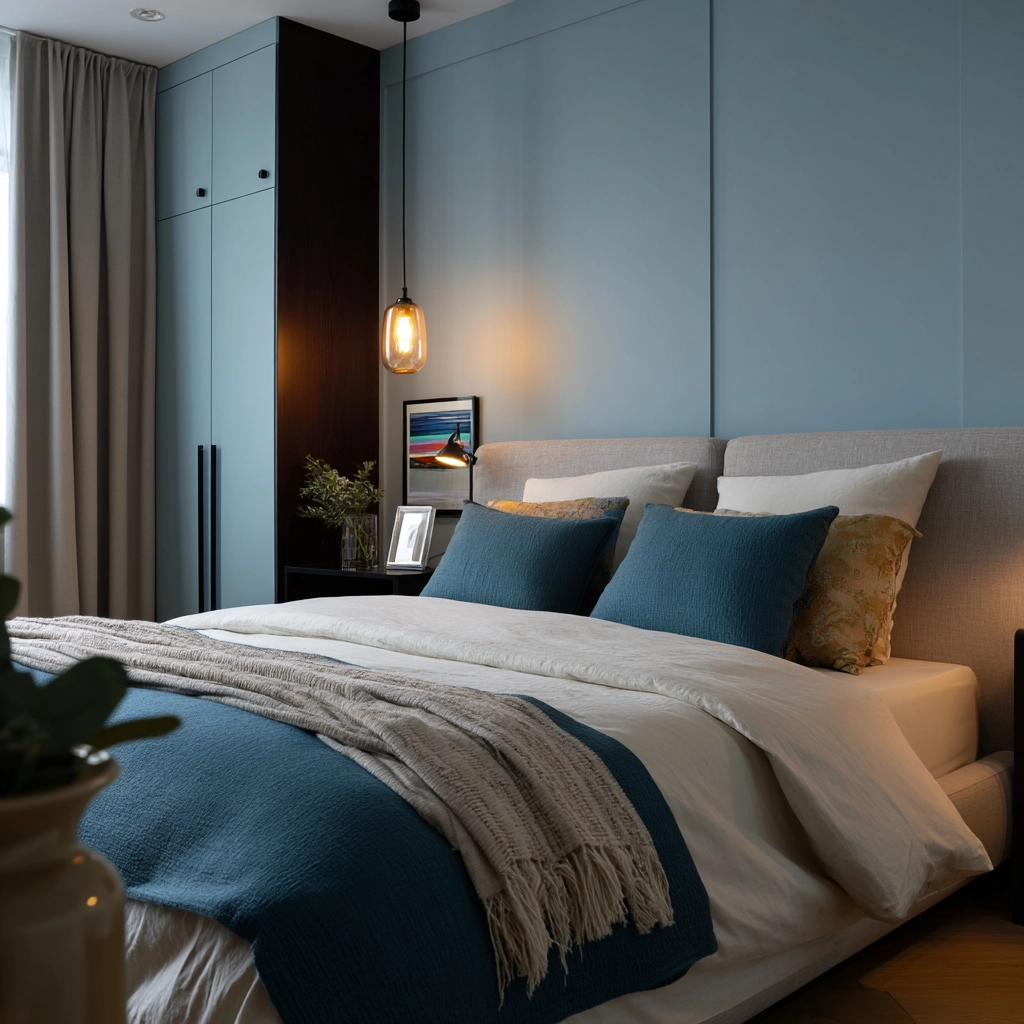 cozy bedroom blue 36