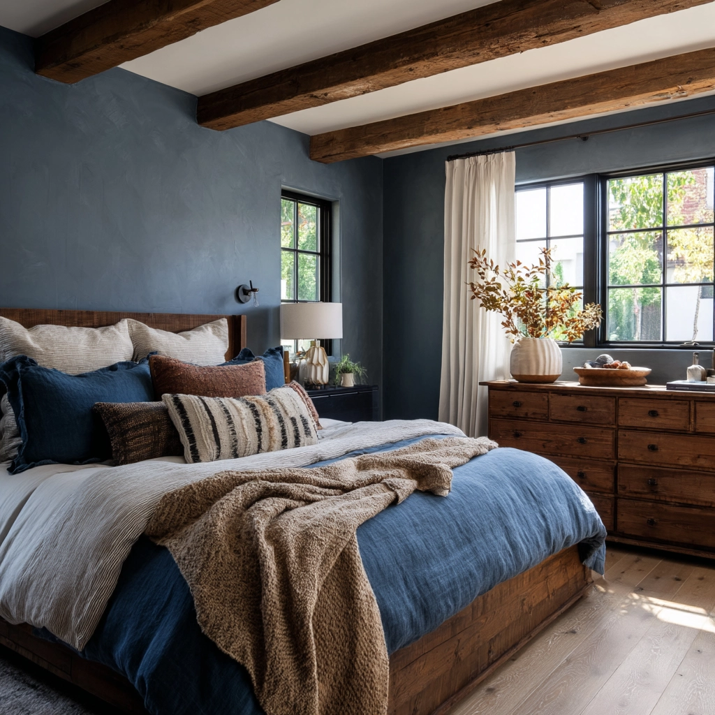 cozy bedroom blue 42