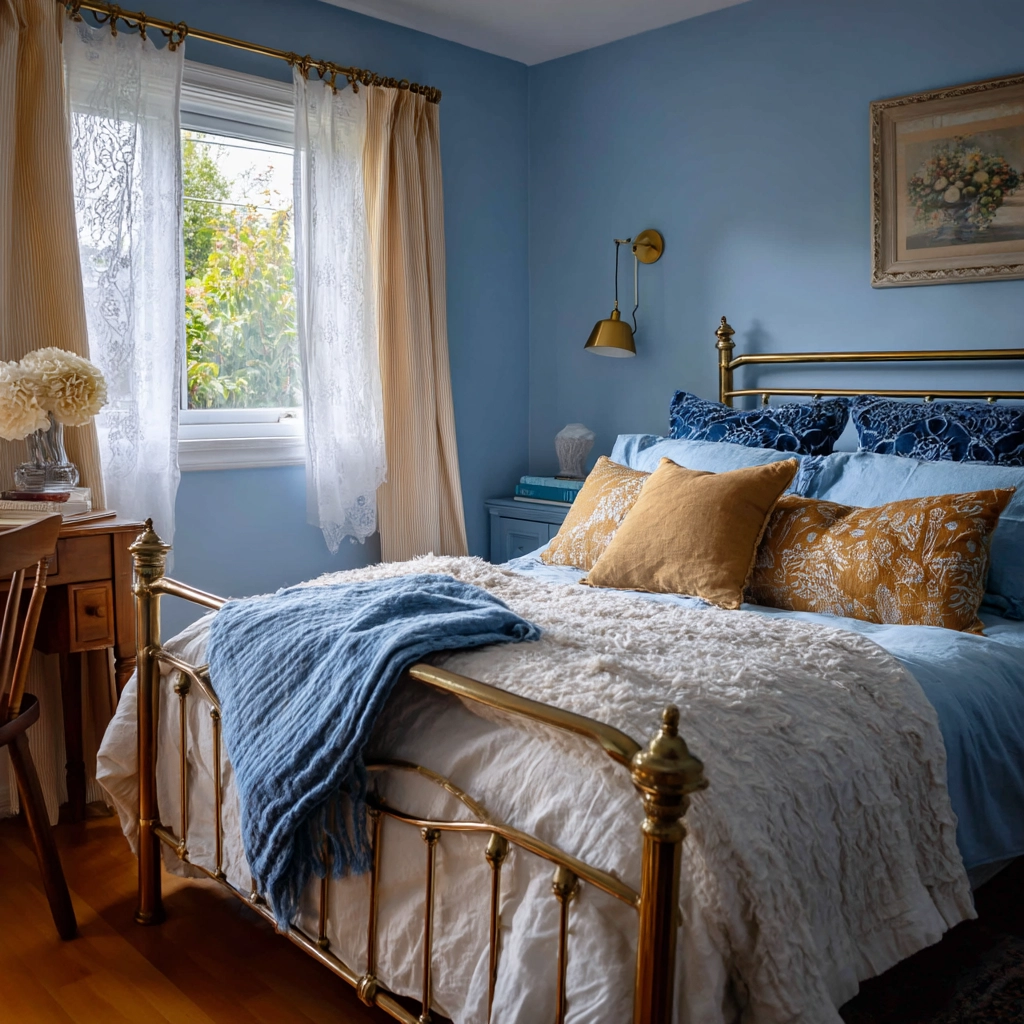 cozy bedroom blue 45