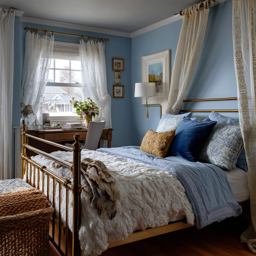 cozy bedroom blue 46