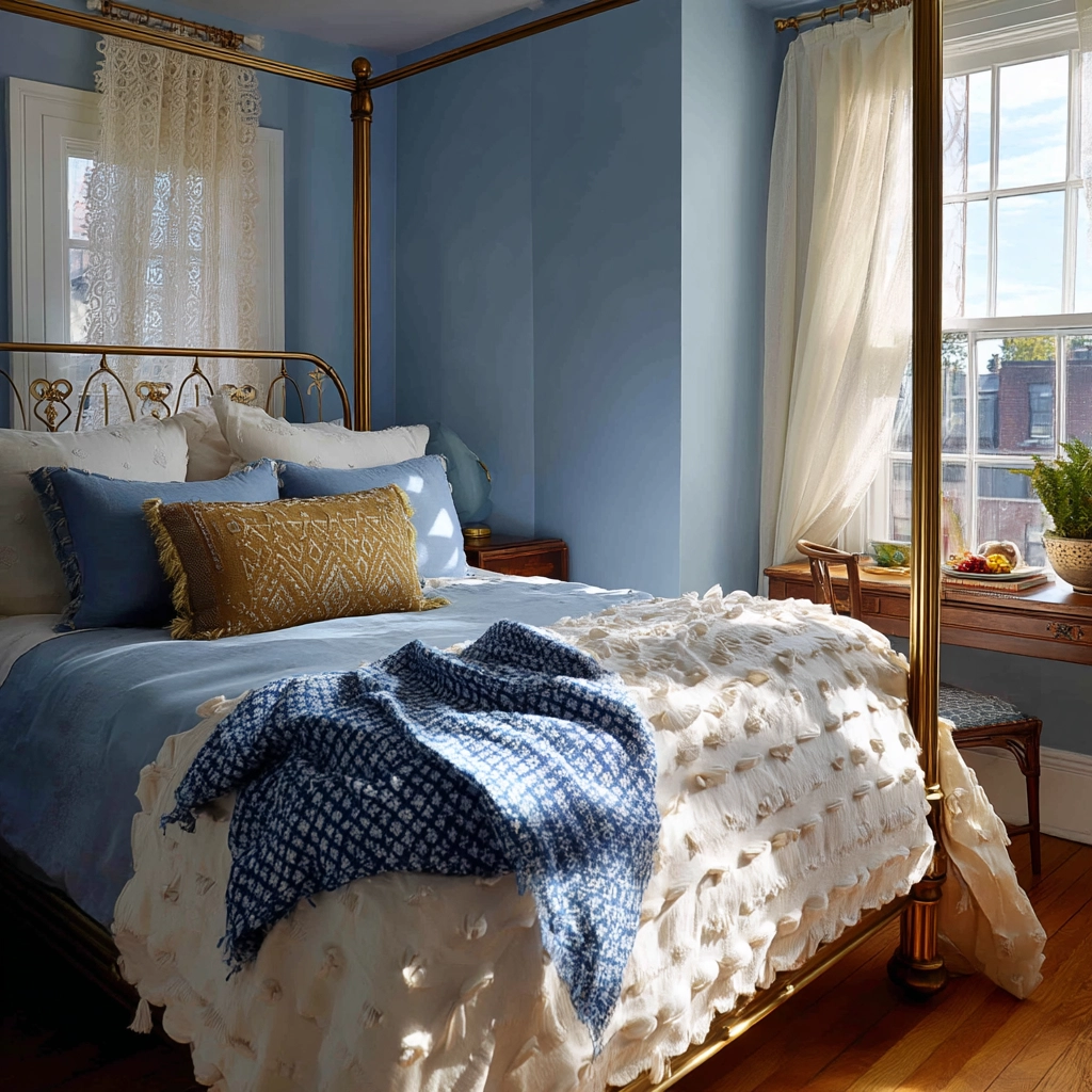 cozy bedroom blue 47