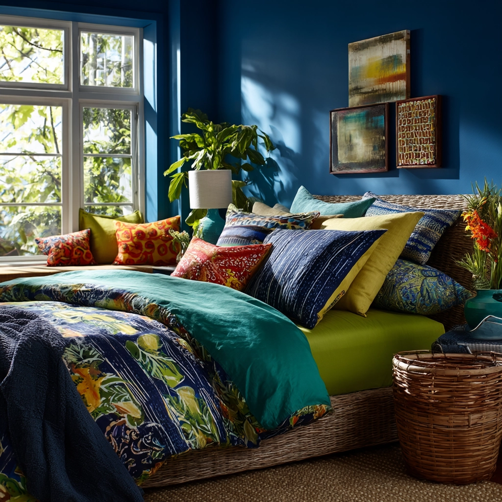 cozy bedroom blue 54