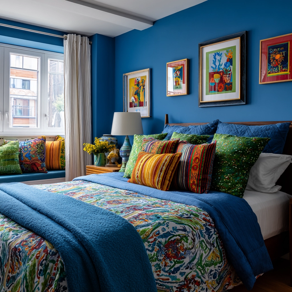 cozy bedroom blue 55