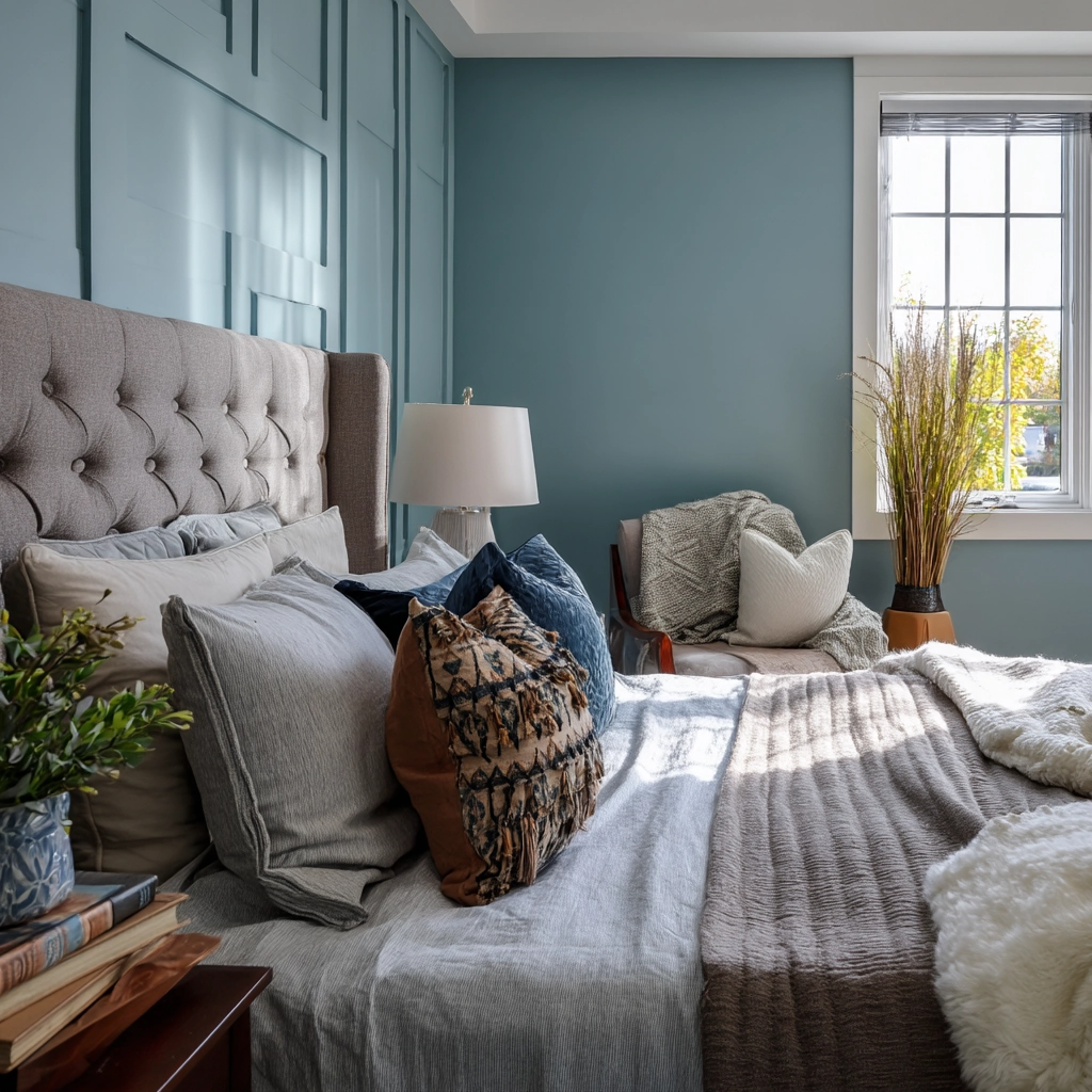 cozy bedroom blue 58