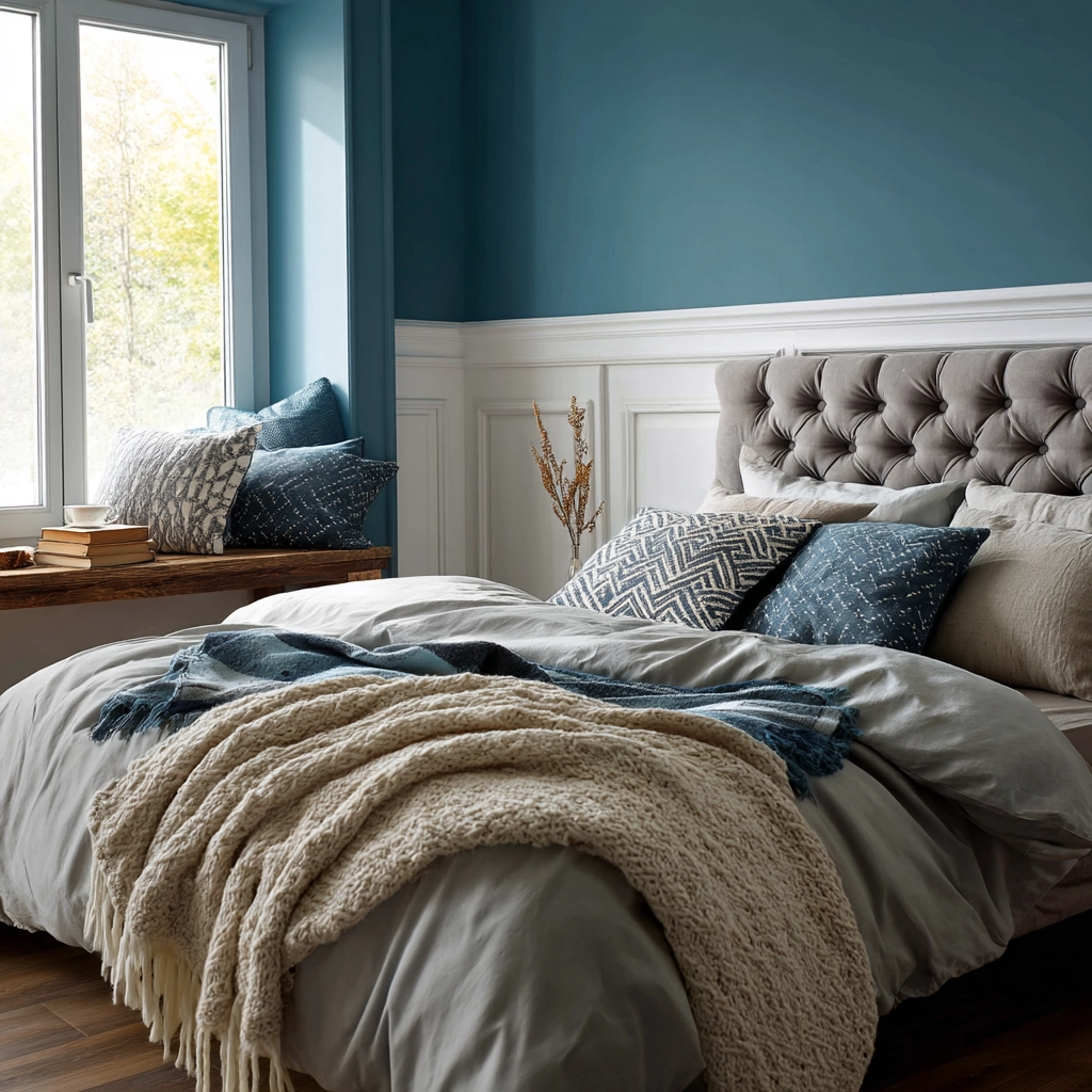 cozy bedroom blue 59