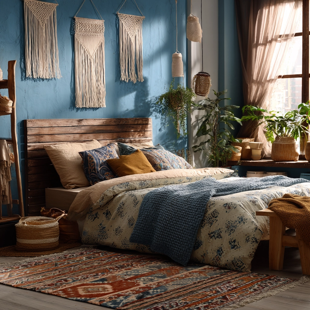 cozy bedroom blue 9