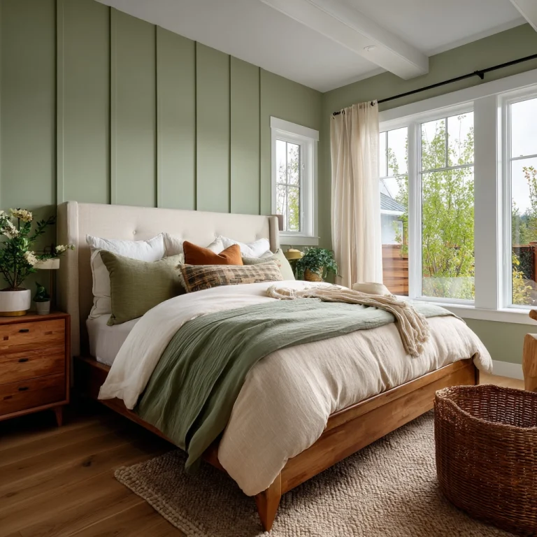 cozy bedroom green 1