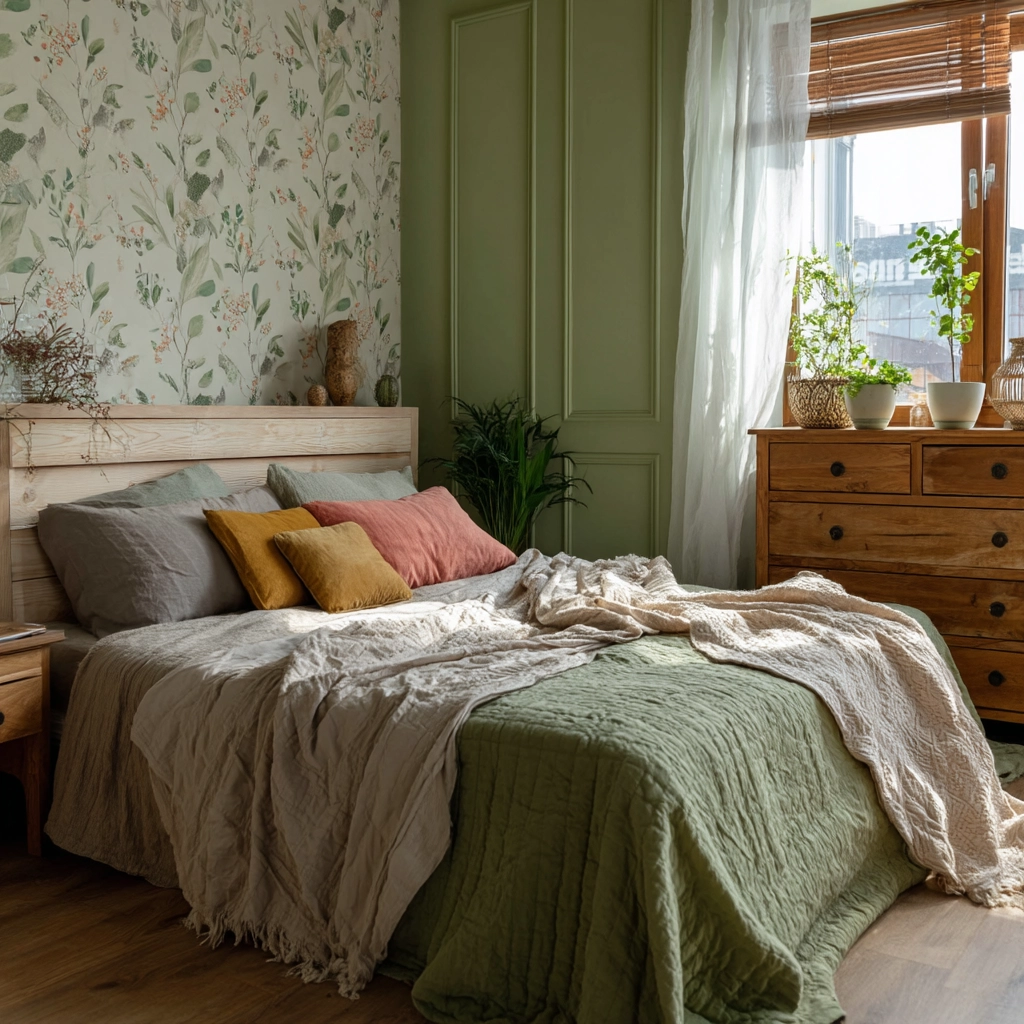cozy bedroom green 18