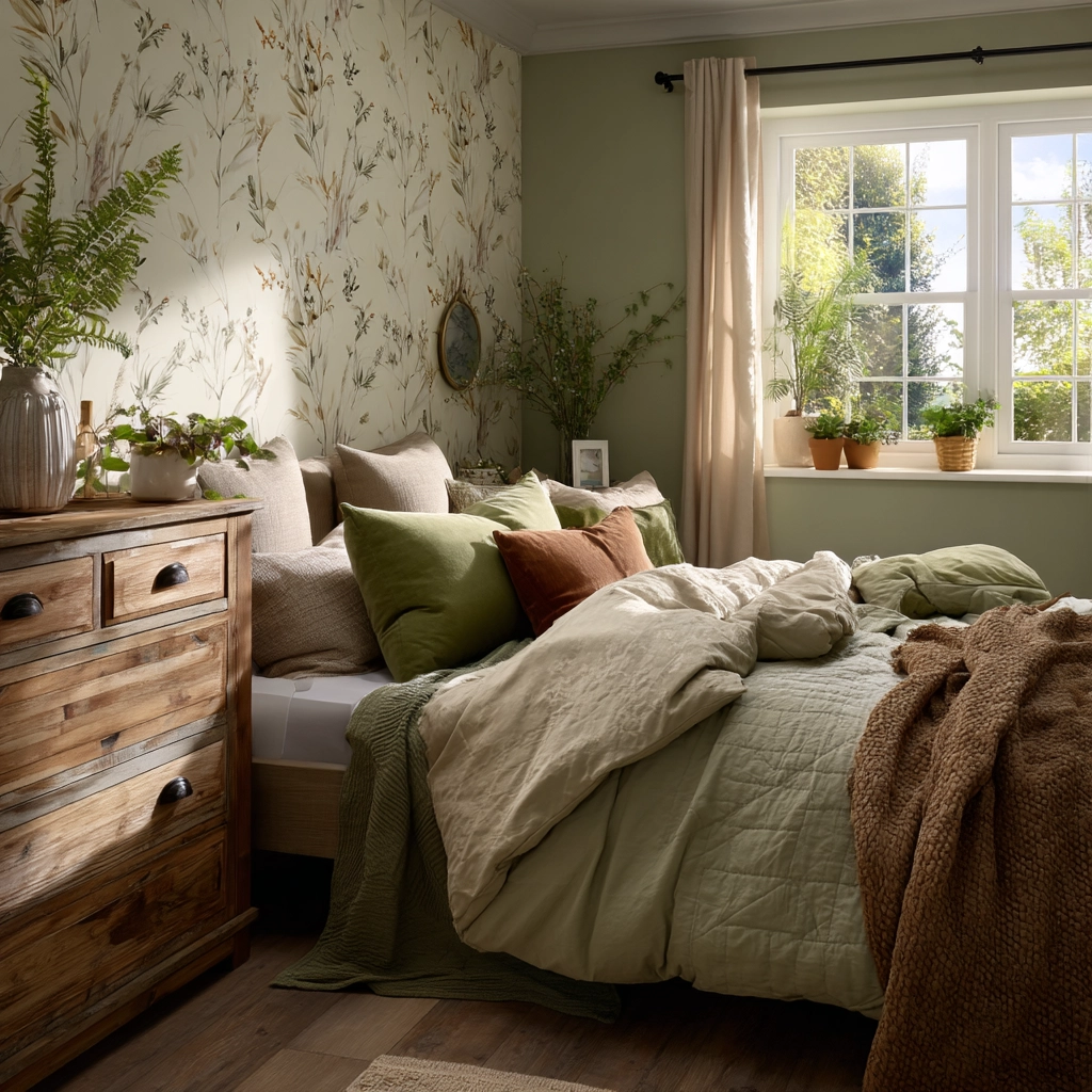 cozy bedroom green 19