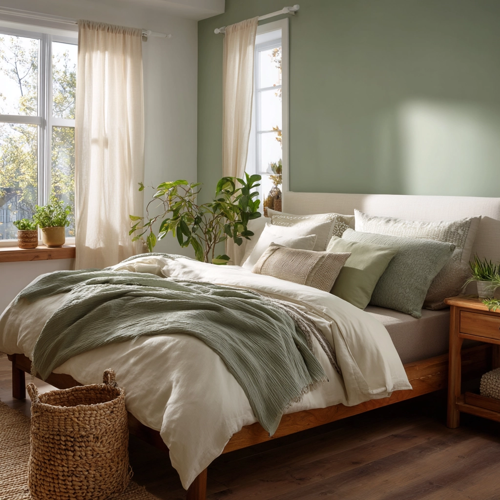 cozy bedroom green 2