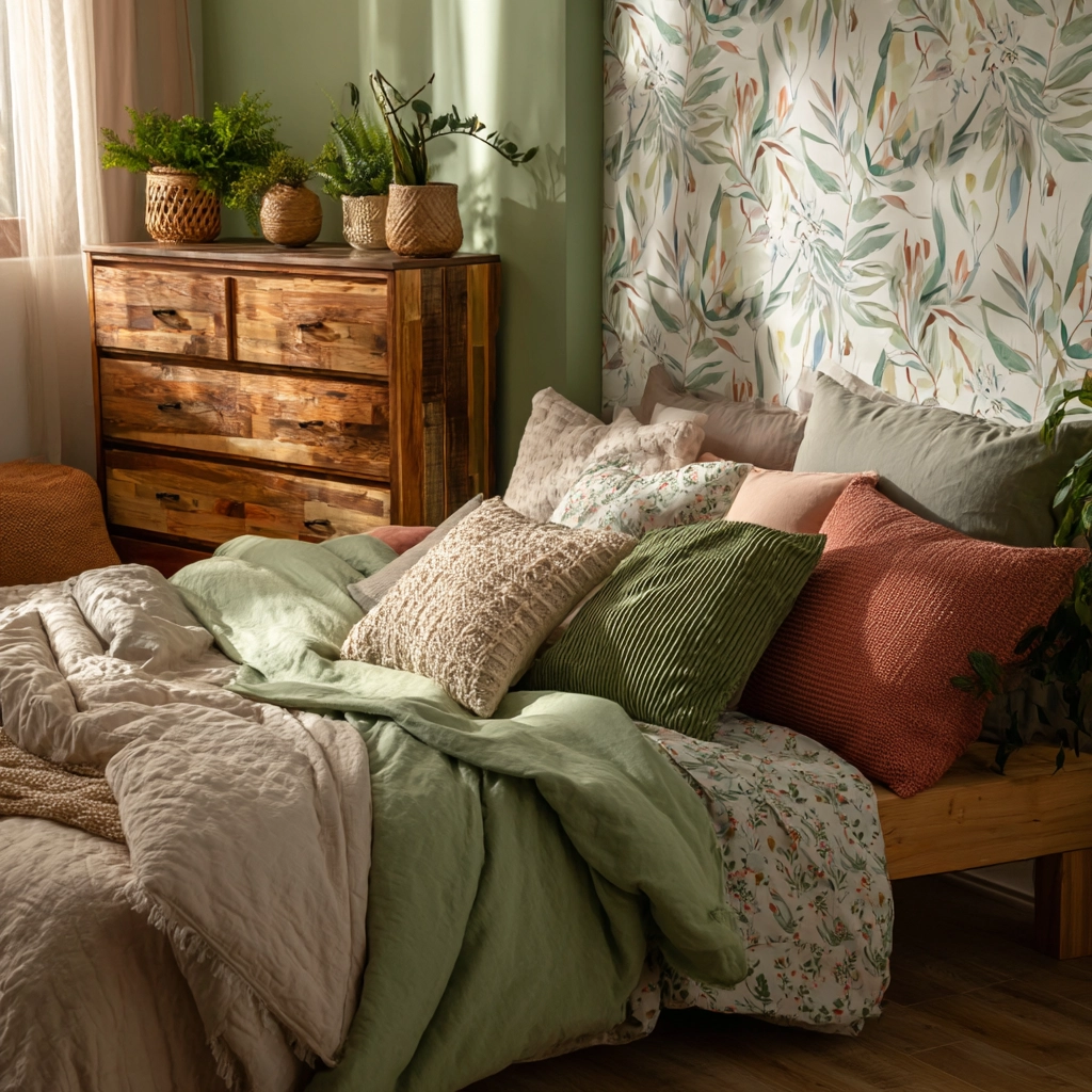 cozy bedroom green 20